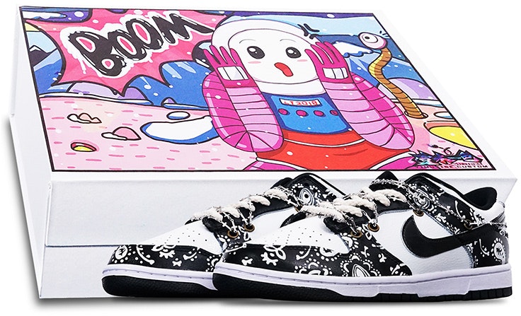 custom-shoes-nike-dunk-low-retro-cashew-flower-vibe