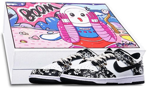 【定制鞋款】耐克Dunk Low复古款‘腰果花韵’ DJ6188-002(TeamT-男款腰果花黑白S-BOX) Buy 【定制鞋款】耐克Dunk Low复古款‘腰果花韵’ DJ6188-002(TeamT-男款腰果花黑白S-BOX)