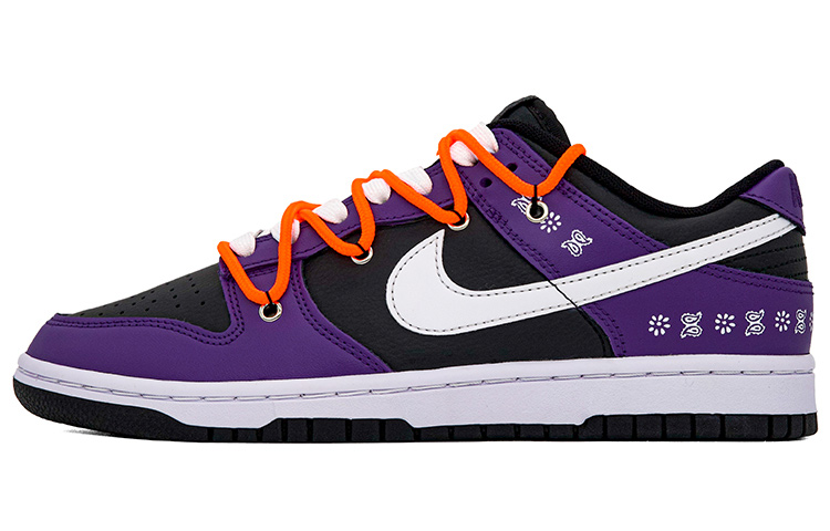 Buy 【カスタムシューズ】ナイキ ダンク ロー レトロ「カシューフラワー解体版」 DJ6188-002(Team肆-男款腰果花黑白紫)