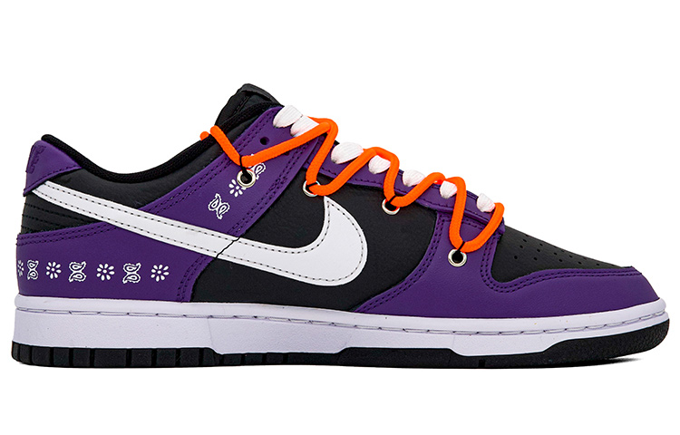 Order 【カスタムシューズ】ナイキ ダンク ロー レトロ「カシューフラワー解体版」 DJ6188-002(Team肆-男款腰果花黑白紫)