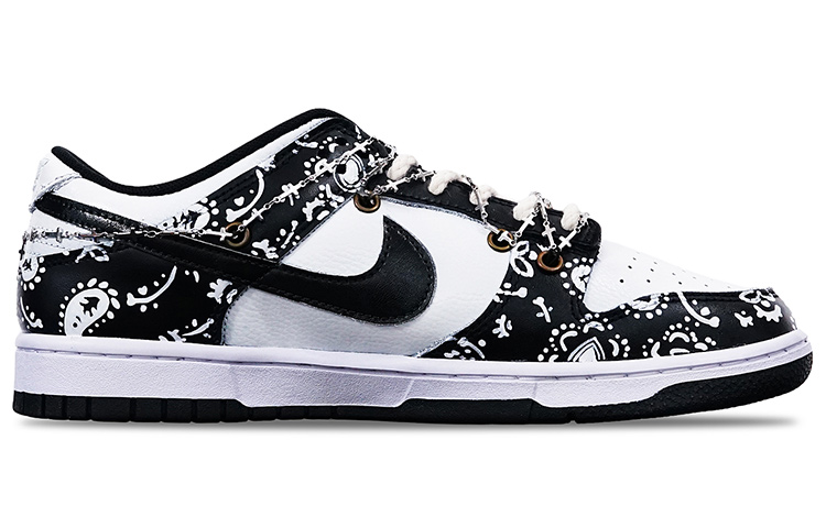 Lookbook 【定制鞋款】耐克Dunk Low复古款‘腰果花韵’ DJ6188-002(TeamT-男款腰果花黑白S-BOX)