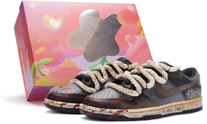 【定制鞋】耐克Dunk Low复古款‘炙热之恋’ DJ6188-002(TeamR-男款爱情余烬黑灰棕)869 Buy 【定制鞋】耐克Dunk Low复古款‘炙热之恋’ DJ6188-002(TeamR-男款爱情余烬黑灰棕)869