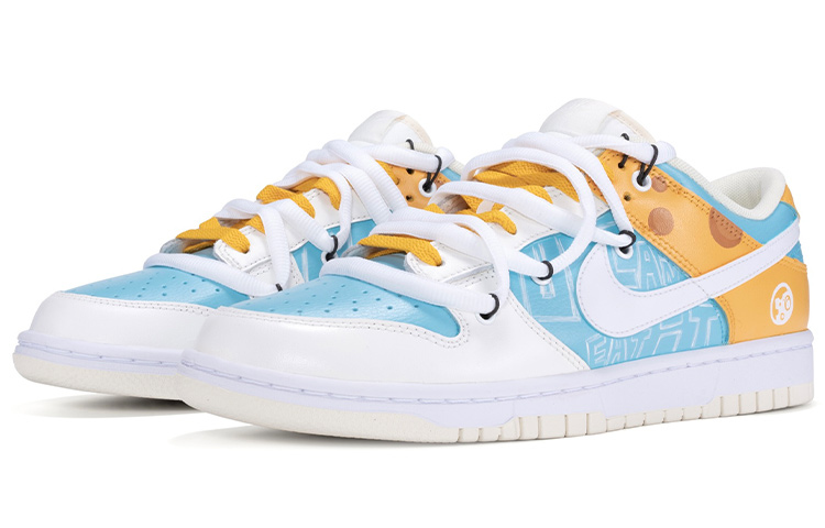 Shop [Zapatillas Personalizadas] Nike Dunk Low Retro 'Cheese Custom' DJ6188-100(TeamR-男款芝士黄蓝)