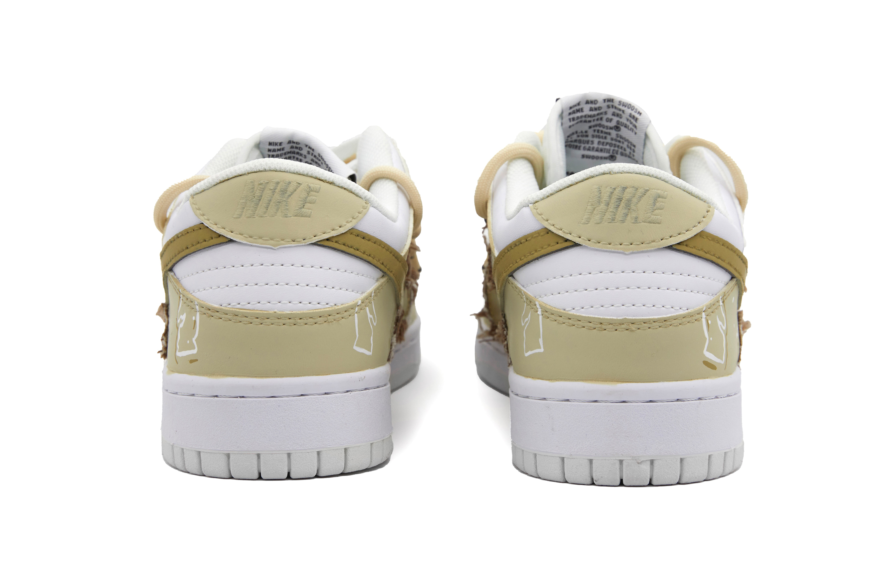 Shop [定制鞋] 耐克Dunk Low复刻 '棋盘涂鸦' DJ6188-101(Team51-男款棋盘格)