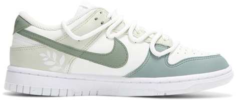 【訂製球鞋】Nike Dunk Low Retro 葉綠素 清新 綠葉 解構綁帶 簡約潮流 低幫 板鞋 男款 灰綠白 Order 【訂製球鞋】Nike Dunk Low Retro 葉綠素 清新 綠葉 解構綁帶 簡約潮流 低幫 板鞋 男款 灰綠白