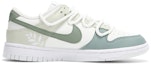 Order 【訂製球鞋】Nike Dunk Low Retro 葉綠素 清新 綠葉 解構綁帶 簡約潮流 低幫 板鞋 男款 灰綠白