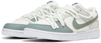 Lookbook 【訂製球鞋】Nike Dunk Low Retro 葉綠素 清新 綠葉 解構綁帶 簡約潮流 低幫 板鞋 男款 灰綠白