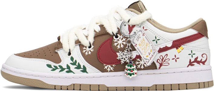 【定製球鞋】Nike Dunk Low Retro 聖誕禮遇 雪花枝葉 解構禮盒 低幫 板鞋 男款 棕白 Buy 【定製球鞋】Nike Dunk Low Retro 聖誕禮遇 雪花枝葉 解構禮盒 低幫 板鞋 男款 棕白