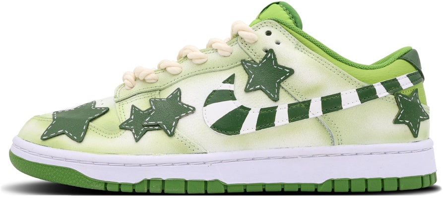 【定製球鞋】 Nike Dunk Low Retro 聖誕果 情侶 漸變 解構 貼皮 低幫 板鞋 男款 白綠 Buy 【定製球鞋】 Nike Dunk Low Retro 聖誕果 情侶 漸變 解構 貼皮 低幫 板鞋 男款 白綠