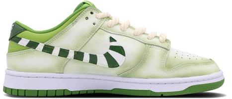 【定製球鞋】 Nike Dunk Low Retro 聖誕果 情侶 漸變 解構 貼皮 低幫 板鞋 男款 白綠 Order 【定製球鞋】 Nike Dunk Low Retro 聖誕果 情侶 漸變 解構 貼皮 低幫 板鞋 男款 白綠