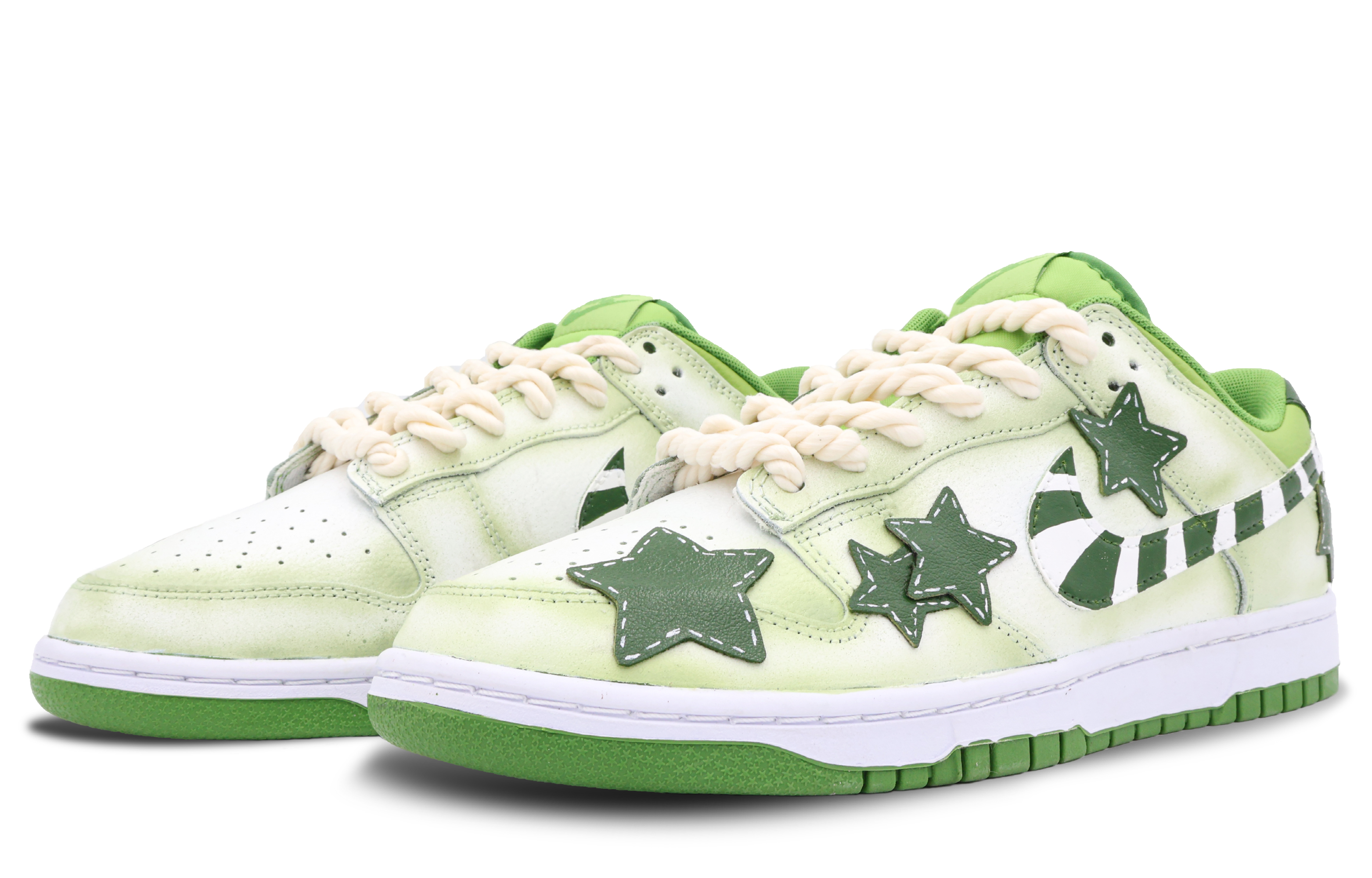 Lookbook [Zapatos Personalizados] Nike Dunk Low Retro 'Navideño Fruta Blanco-Verde' DJ6188-300(Team37-男款圣诞果)