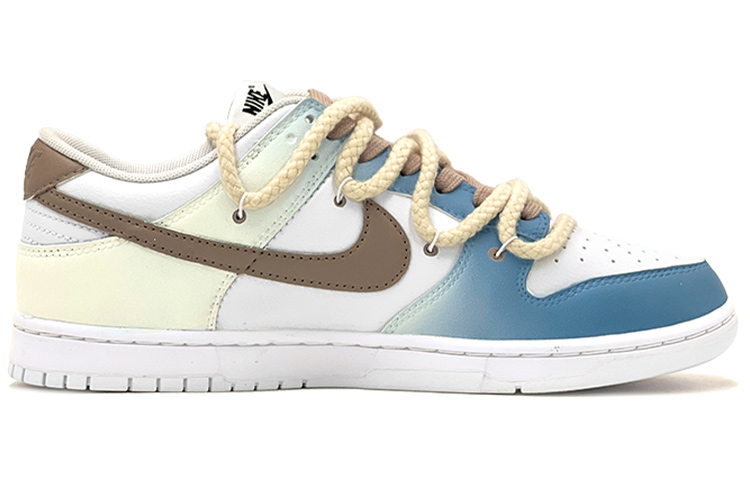 Lookbook [Sepatu Kustom] Nike Dunk Low Retro 'Hadiah Natal Putih-Biru' DJ6188-101(TeamS-圣诞渐变改色SBOX)