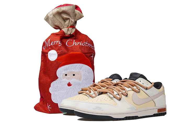 Buy [Shoe Custom] Nike Dunk Low Retro 'Gingerbread Natal - Krem Hitam' DJ6188-002(TeamP-做旧姜饼男款)