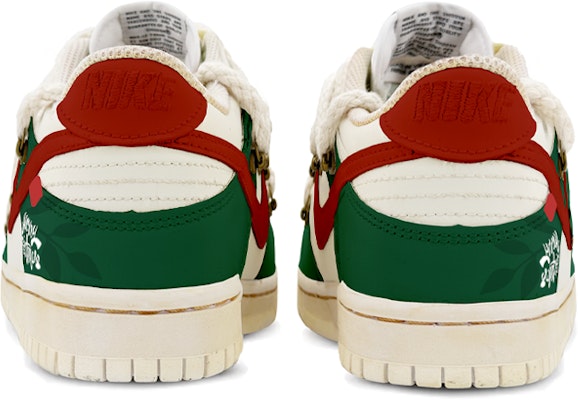 【客製化球鞋】Nike Dunk Low Retro 浸染 解構鞋帶 vibe風氧化做舊 聖誕限定 低筒 男款 紅綠 Shop 【客製化球鞋】Nike Dunk Low Retro 浸染 解構鞋帶 vibe風氧化做舊 聖誕限定 低筒 男款 紅綠