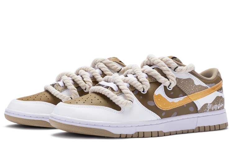 Lookbook [Kasut Tersuai] Nike Dunk Low Retro 'Krismas Salji Coklat' DJ6188-200(TeamR-圣诞雪棕男款白棕)