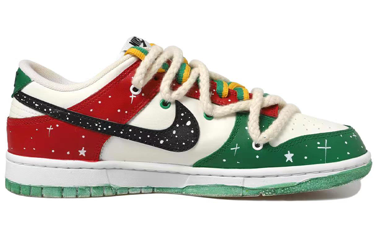 Order 나이키 덩크 로우 레트로 '크리스마스 트리 화이트-레드' (커스텀) DJ6188-101(Team拾玖-圣诞树男S-BOX)