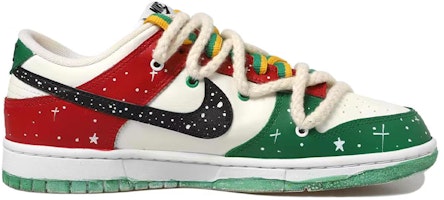 【定制球鞋】 Nike Dunk Low Retro 聖誕樹 星星點點 聖誕雪花 解構風 做舊Vibe風 低幫 板鞋 男款 白紅 Order 【定制球鞋】 Nike Dunk Low Retro 聖誕樹 星星點點 聖誕雪花 解構風 做舊Vibe風 低幫 板鞋 男款 白紅