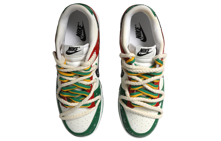 Shop 나이키 덩크 로우 레트로 '크리스마스 트리 화이트-레드' (커스텀) DJ6188-101(Team拾玖-圣诞树男S-BOX)