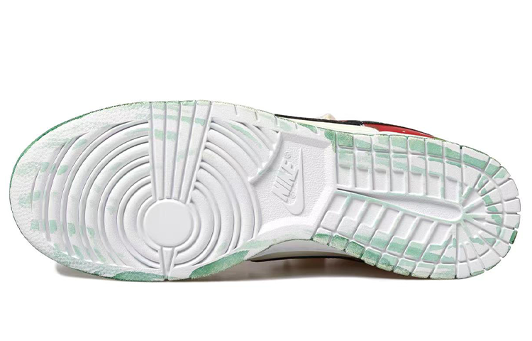 Details for 나이키 덩크 로우 레트로 '크리스마스 트리 화이트-레드' (커스텀) DJ6188-101(Team拾玖-圣诞树男S-BOX)