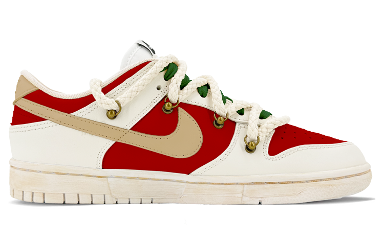 Order 나이키 덩크 로우 레트로 '크리스마스 오프화이트' (커스텀) DJ6188-101(TeamK-红色圣诞)
