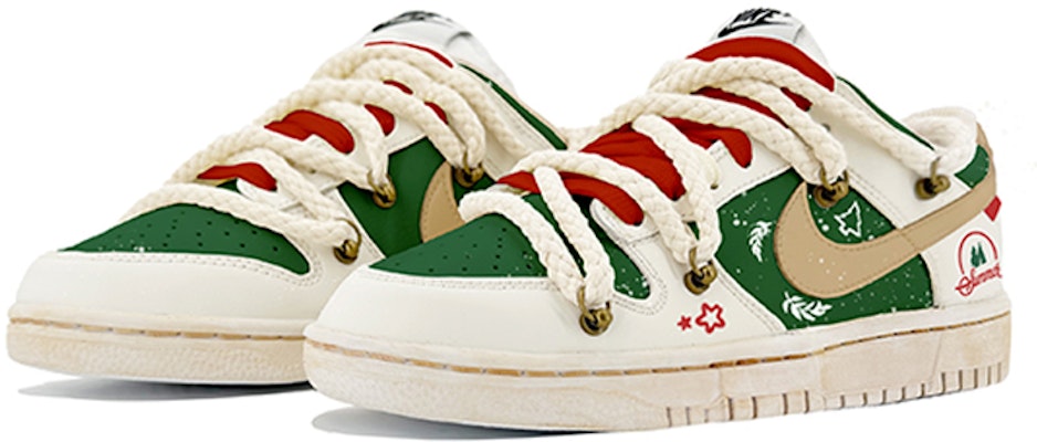 【カスタムシューズ】ナイキ ダンク ロー レトロ「クリスマスバイブ デコンストラクト パールグリーン」 DJ6188-101(TeamK-绿色圣诞) Lookbook 【カスタムシューズ】ナイキ ダンク ロー レトロ「クリスマスバイブ デコンストラクト パールグリーン」 DJ6188-101(TeamK-绿色圣诞)