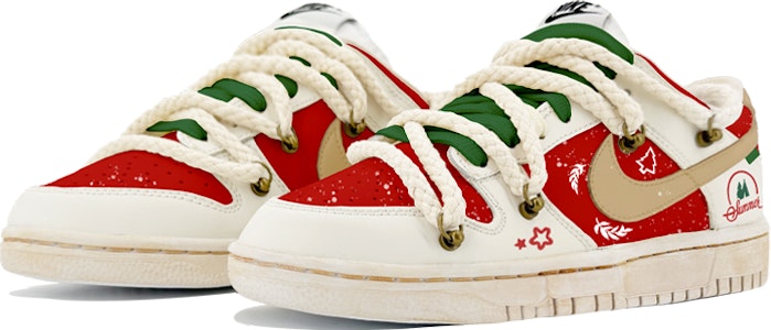 나이키 덩크 로우 레트로 '크리스마스 오프화이트' (커스텀) DJ6188-101(TeamK-红色圣诞) Lookbook 나이키 덩크 로우 레트로 '크리스마스 오프화이트' (커스텀) DJ6188-101(TeamK-红色圣诞)