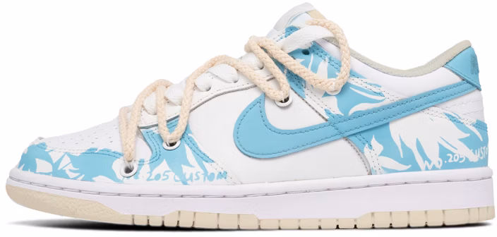 custom-shoes-nike-dunk-low-retro-chrysanthemum-silhouette-hawaii