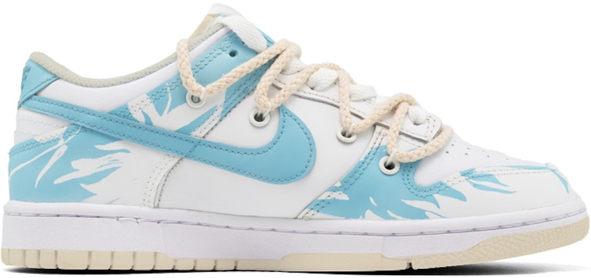 【客製球鞋】Nike Dunk Low Retro 新中式 復古 菊花剪影 解構綁帶 夏威夷 休閒 低幫 板鞋 男款 淡藍色 Order 【客製球鞋】Nike Dunk Low Retro 新中式 復古 菊花剪影 解構綁帶 夏威夷 休閒 低幫 板鞋 男款 淡藍色