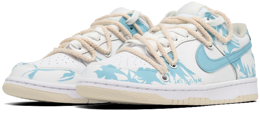 【客製球鞋】Nike Dunk Low Retro 新中式 復古 菊花剪影 解構綁帶 夏威夷 休閒 低幫 板鞋 男款 淡藍色 Lookbook 【客製球鞋】Nike Dunk Low Retro 新中式 復古 菊花剪影 解構綁帶 夏威夷 休閒 低幫 板鞋 男款 淡藍色