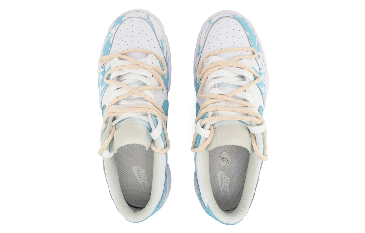 Shop [Sepatu Custom] Nike Dunk Low Retro 'Silhouette Krisan Hawaii' DJ6188-100(Teamfour-男款菊花蓝色)