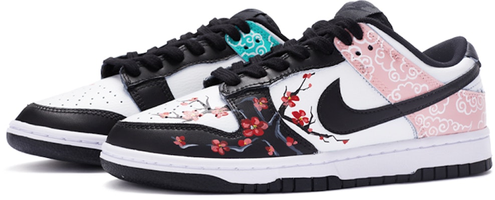 나이키 덩크 로우 레트로 '구름비단 수묵화' (커스텀) DD1391-100(TeanmR-云锦鸳鸯黑白男) Lookbook 나이키 덩크 로우 레트로 '구름비단 수묵화' (커스텀) DD1391-100(TeanmR-云锦鸳鸯黑白男)