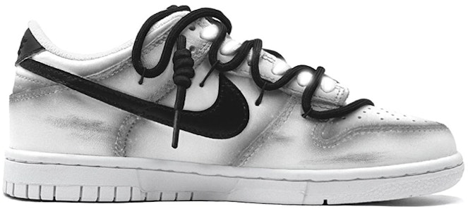 【定製球鞋】 Nike Dunk Low Retro 中國風 CNY兔年 水墨 反光鞋帶 低幫 板鞋 男款 黑白 Order 【定製球鞋】 Nike Dunk Low Retro 中國風 CNY兔年 水墨 反光鞋帶 低幫 板鞋 男款 黑白