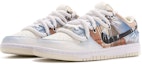 Lookbook 【定制球鞋】Nike Dunk Low Retro "椰奶" 解構鞋帶 五一出遊主題 嬉皮士 網格布貼皮 手繪噴繪 印第安水印扎染 特殊鞋盒 低幫 板鞋 男款 藍白