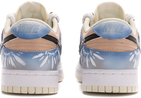 【定制球鞋】Nike Dunk Low Retro "椰奶" 解構鞋帶 五一出遊主題 嬉皮士 網格布貼皮 手繪噴繪 印第安水印扎染 特殊鞋盒 低幫 板鞋 男款 藍白 Shop 【定制球鞋】Nike Dunk Low Retro "椰奶" 解構鞋帶 五一出遊主題 嬉皮士 網格布貼皮 手繪噴繪 印第安水印扎染 特殊鞋盒 低幫 板鞋 男款 藍白