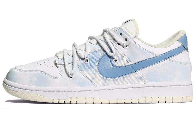 Buy [Kasur Kasut] Nike Dunk Low Retro 'Kelapa Susu Denim Biru' DJ6188-100(TeamE-男款染色布贴蓝白)