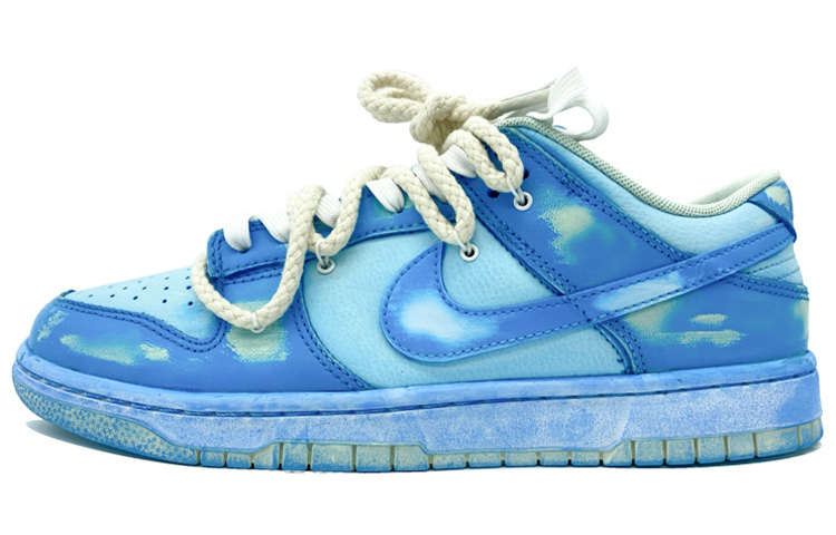 Buy 나이키 덩크 로우 레트로 '코코넛밀크 블루' (커스텀) DJ6188-100(Team柒-男款浸染做旧)