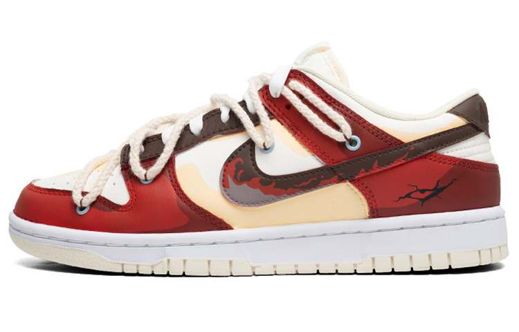 Buy [Kasut Custom] Nike Dunk Low Retro 'Coconut Milk Blood Beast' DJ6188-100(Teamfour-男款热血异兽红色)