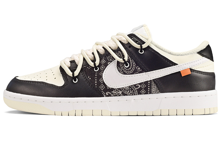 Buy Zapatillas Nike Dunk Low Retro 'Leche de Coco Negro Amarillo' DJ6188-100(TeamE-男款腰果花贴布黑黄)