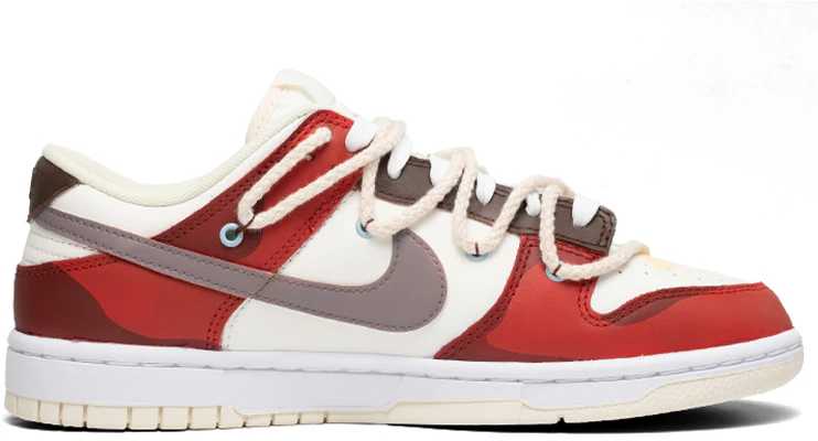 【定制球鞋】Nike Dunk Low Retro 椰奶绑带 熱血異獸 休閒 低幫 板鞋 男款 紅色 Order 【定制球鞋】Nike Dunk Low Retro 椰奶绑带 熱血異獸 休閒 低幫 板鞋 男款 紅色