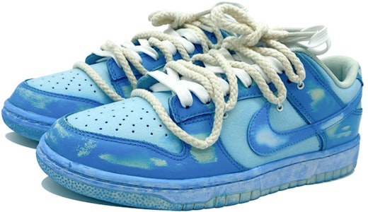 【客製化球鞋】Nike Dunk Low Retro "椰奶" 浸染刮蹭做舊濾色風 复古 低筒 板鞋 男款 藍色 Lookbook 【客製化球鞋】Nike Dunk Low Retro "椰奶" 浸染刮蹭做舊濾色風 复古 低筒 板鞋 男款 藍色