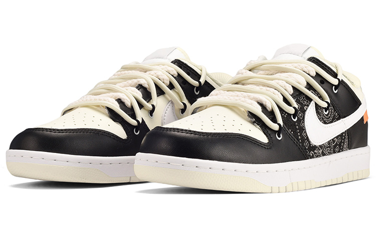 Lookbook Zapatillas Nike Dunk Low Retro 'Leche de Coco Negro Amarillo' DJ6188-100(TeamE-男款腰果花贴布黑黄)