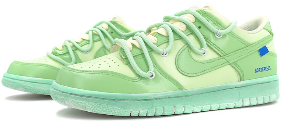 【定制球鞋】 Nike Dunk Low Retro "椰奶" 520 vibe風做舊 無襯線英文字母 藍色皮牌 低幫 板鞋 男款 藍色 Lookbook 【定制球鞋】 Nike Dunk Low Retro "椰奶" 520 vibe風做舊 無襯線英文字母 藍色皮牌 低幫 板鞋 男款 藍色