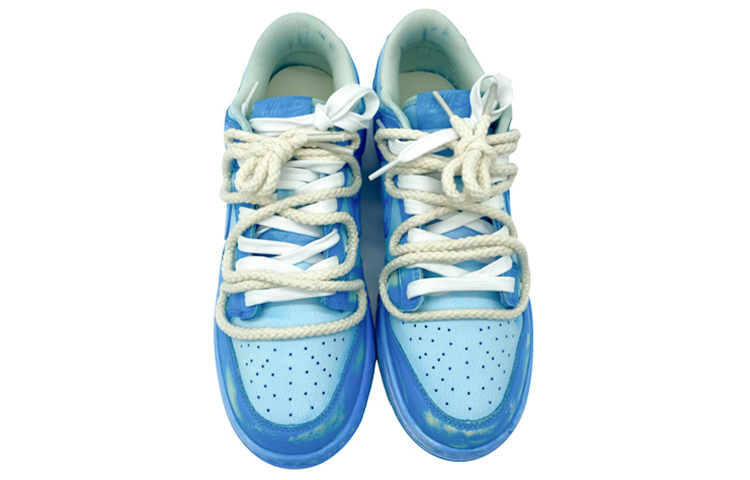 Shop 나이키 덩크 로우 레트로 '코코넛밀크 블루' (커스텀) DJ6188-100(Team柒-男款浸染做旧)