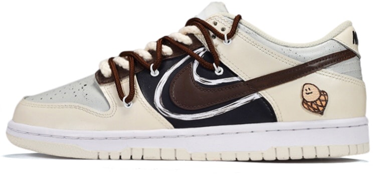 custom-shoes-nike-dunk-low-retro-coconut-milk-chocolate-splatter