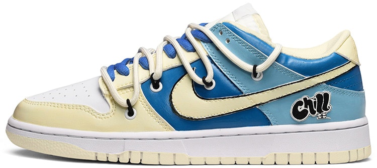 custom-shoes-nike-dunk-low-retro-coconut-milk-deconstructed-blue-white-yellow