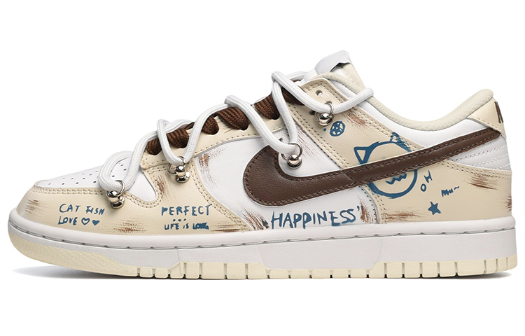 Buy [Kasut Kustom] Nike Dunk Low Retro 'Coconut Milk Deconstructed Cat Graffiti' DJ6188-100(TeamE-男款猫咪涂鸦米白棕)