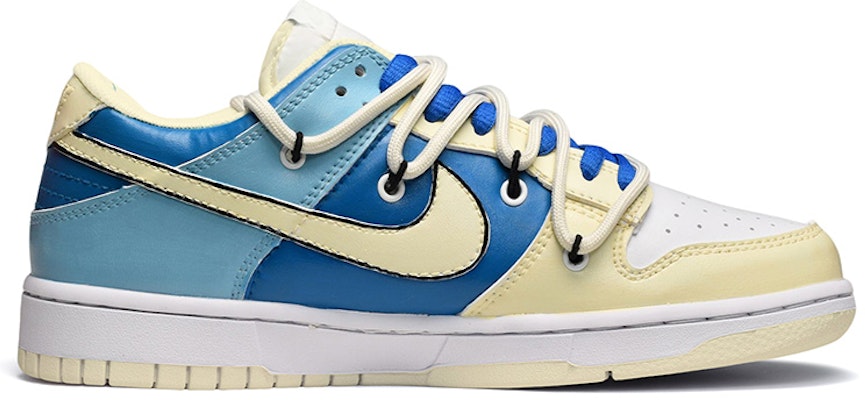 【カスタムシューズ】ナイキ ダンク ロー レトロ 'ココナッツミルクブルーホワイトイエロー' DJ6188-100(TeamE-男款字母皮贴蓝白黄) Order 【カスタムシューズ】ナイキ ダンク ロー レトロ 'ココナッツミルクブルーホワイトイエロー' DJ6188-100(TeamE-男款字母皮贴蓝白黄)