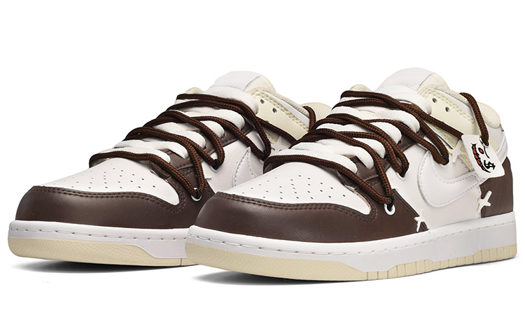 Lookbook [Sepatu Kustom] Nike Dunk Low Retro 'Coconut Milk Deconstructed' DJ6188-100(TeamE-男款鬼脸白棕)