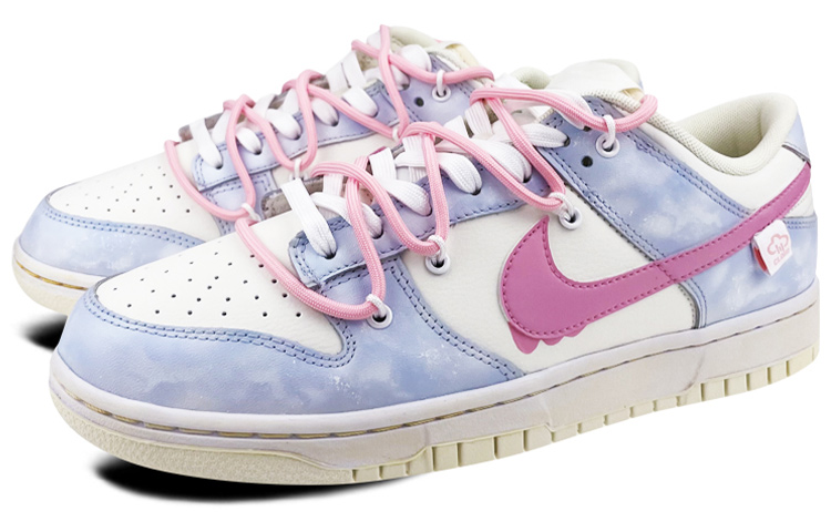 Lookbook [定制鞋] 耐克Dunk Low复古“椰奶解构流云粉红” DJ6188-100(Team叁-男款云朵解构S-BOX)