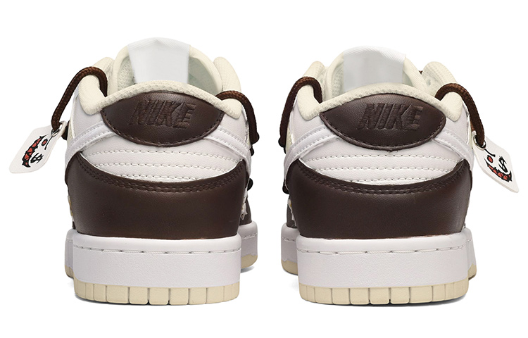 Shop [Sepatu Kustom] Nike Dunk Low Retro 'Coconut Milk Deconstructed' DJ6188-100(TeamE-男款鬼脸白棕)